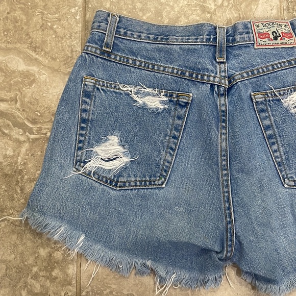 Vintage Rockies Women’s‎ High Waist Distressed Denim Short Sz 11 - Picture 9 of 13